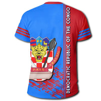 Democratic Republic Of The Congo Coat Of Arms T Shirt Quarter Style RLT13 - Wonder Print Shop