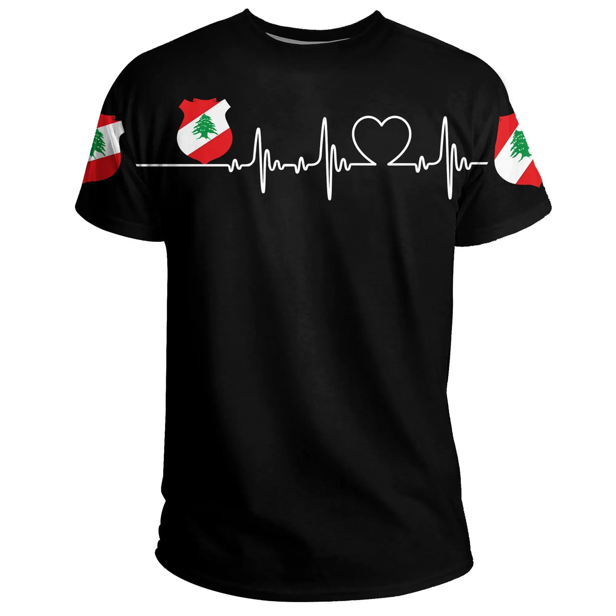 Lebanon T Shirt Heartbeat Womens/Mens RLT6 - Wonder Print Shop