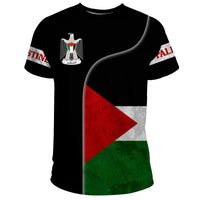 Palestine Flag T Shirt Coat Of Arms RLT13 - Wonder Print Shop