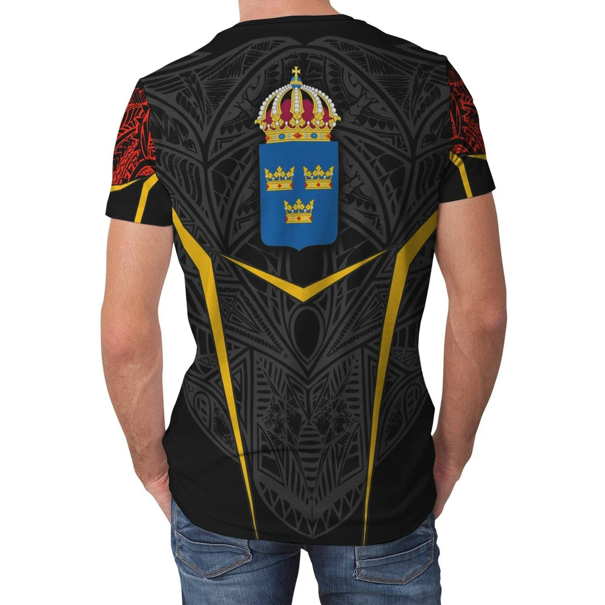 Sweden Unisex T Shirt Tribal Style RLT7 - Wonder Print Shop