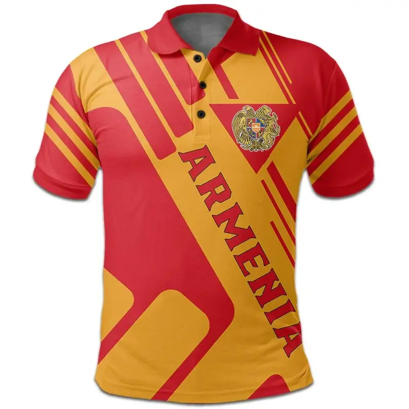 Armenia Polo Shirt Coat Of Arms Rockie RLT8 - Wonder Print Shop