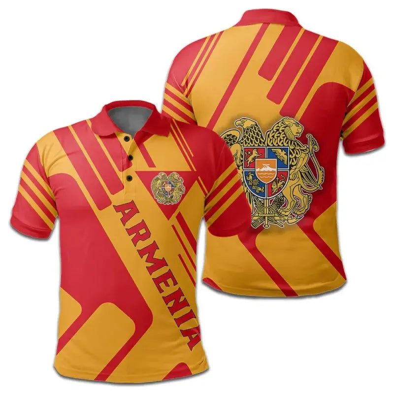 Armenia Polo Shirt Coat Of Arms Rockie RLT8 - Wonder Print Shop