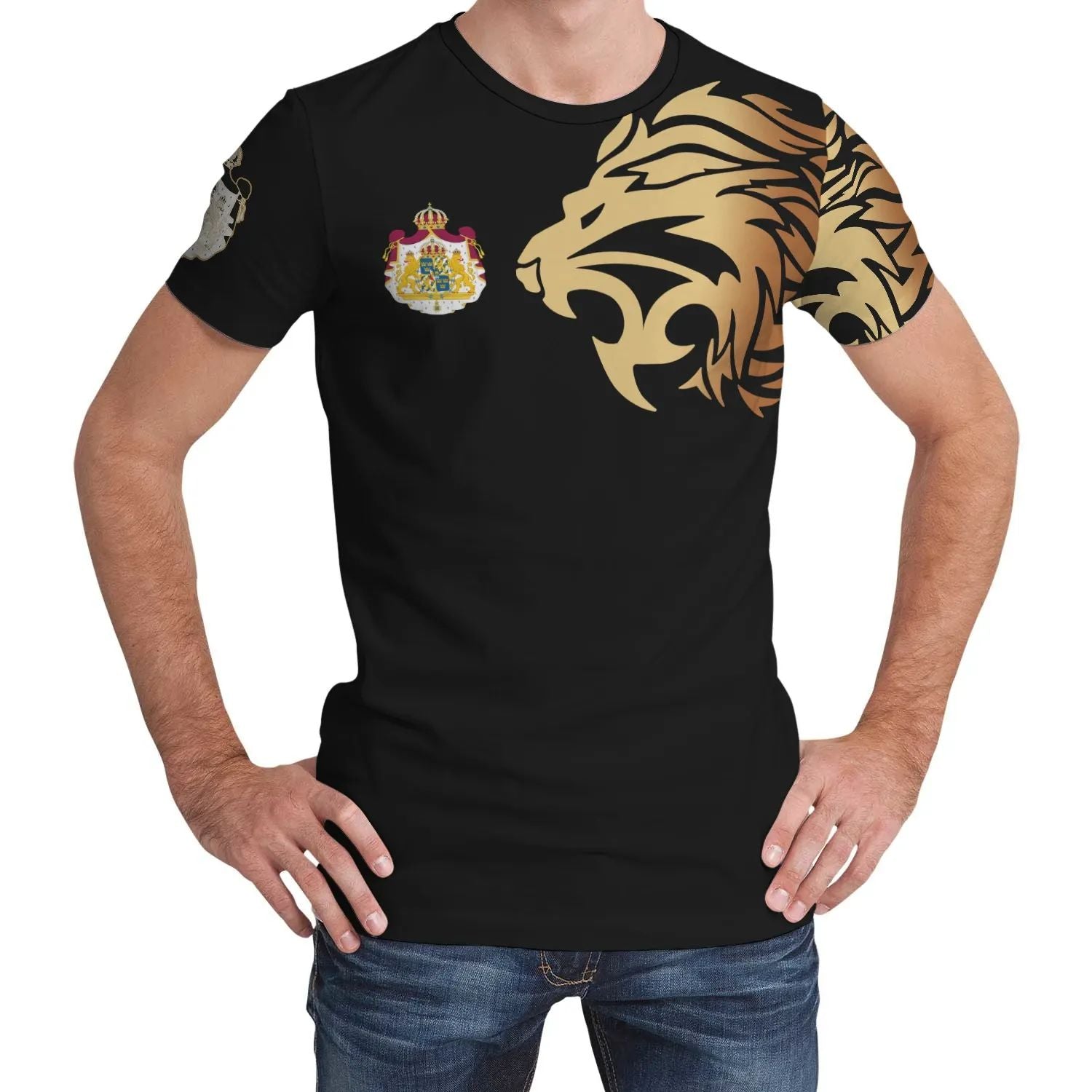 Sweden 2 T Shirt Lion Style RLT7 - Wonder Print Shop