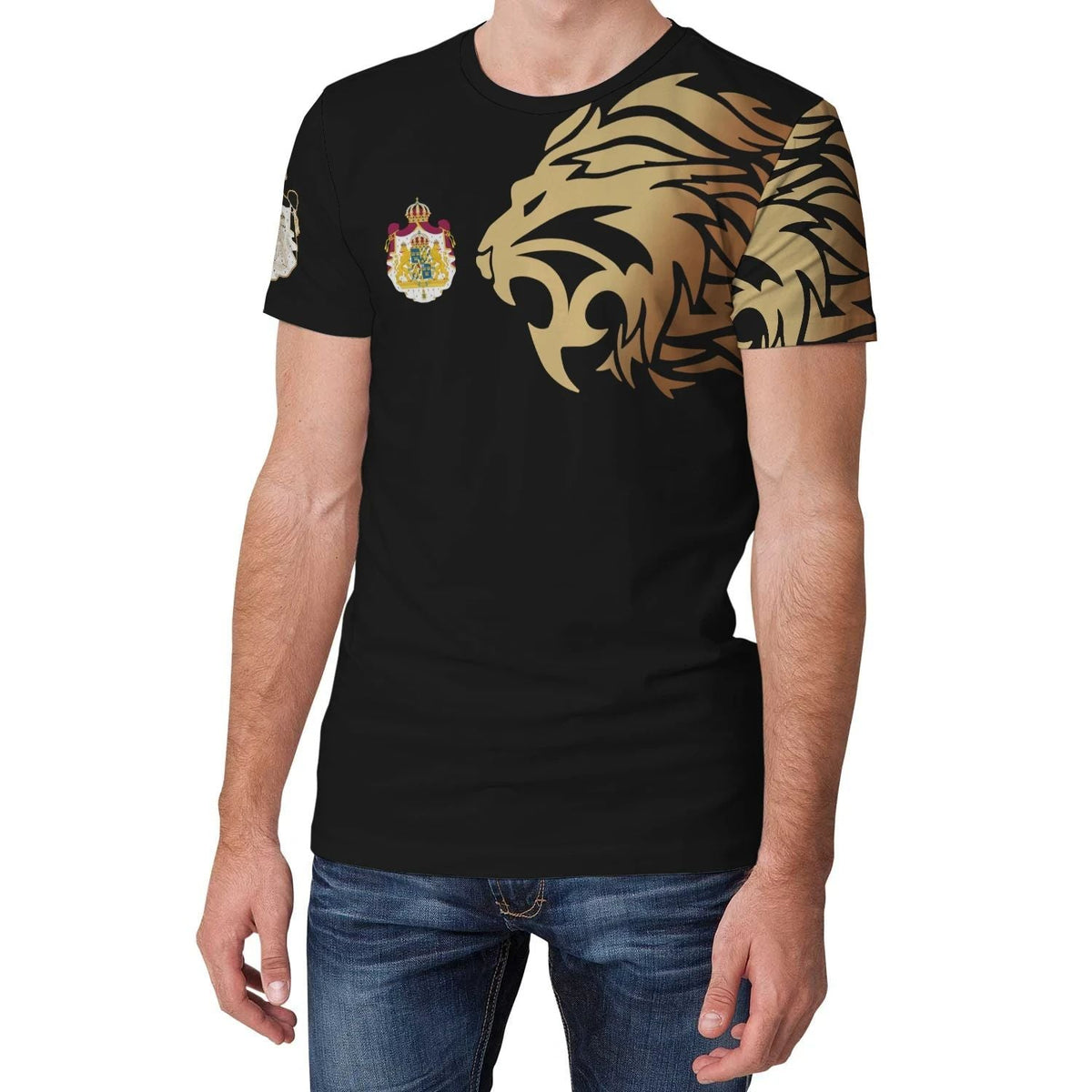 Sweden 2 T Shirt Lion Style RLT7 - Wonder Print Shop