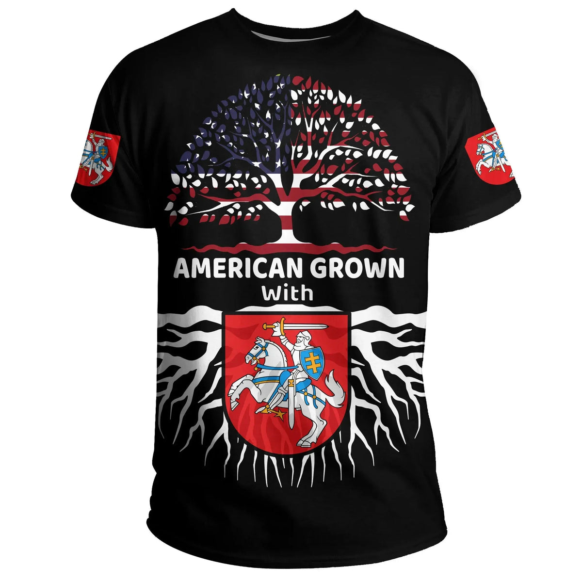 Lithuania T Shirt American Roots RLT6 - Wonder Print Shop