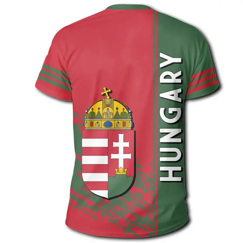 Hungary Coat Of Arms T Shirt Quarter Style RLT8 - Wonder Print Shop