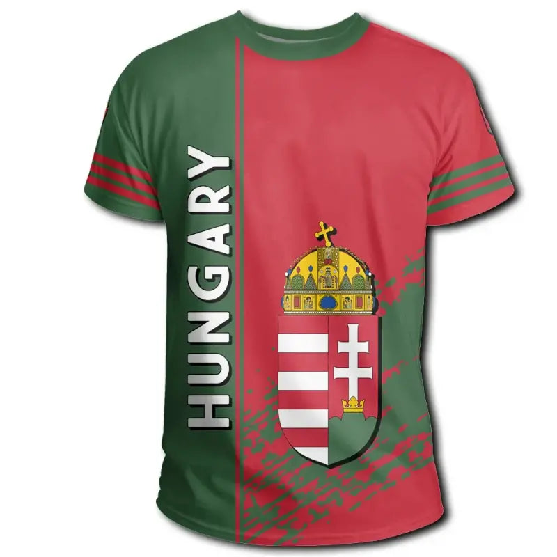 Hungary Coat Of Arms T Shirt Quarter Style RLT8 - Wonder Print Shop