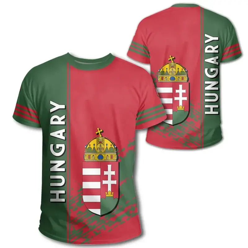 Hungary Coat Of Arms T Shirt Quarter Style RLT8 - Wonder Print Shop