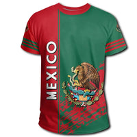 Mexico T Shirt Coat Of Arms Quarter Style RLT13 - Wonder Print Shop