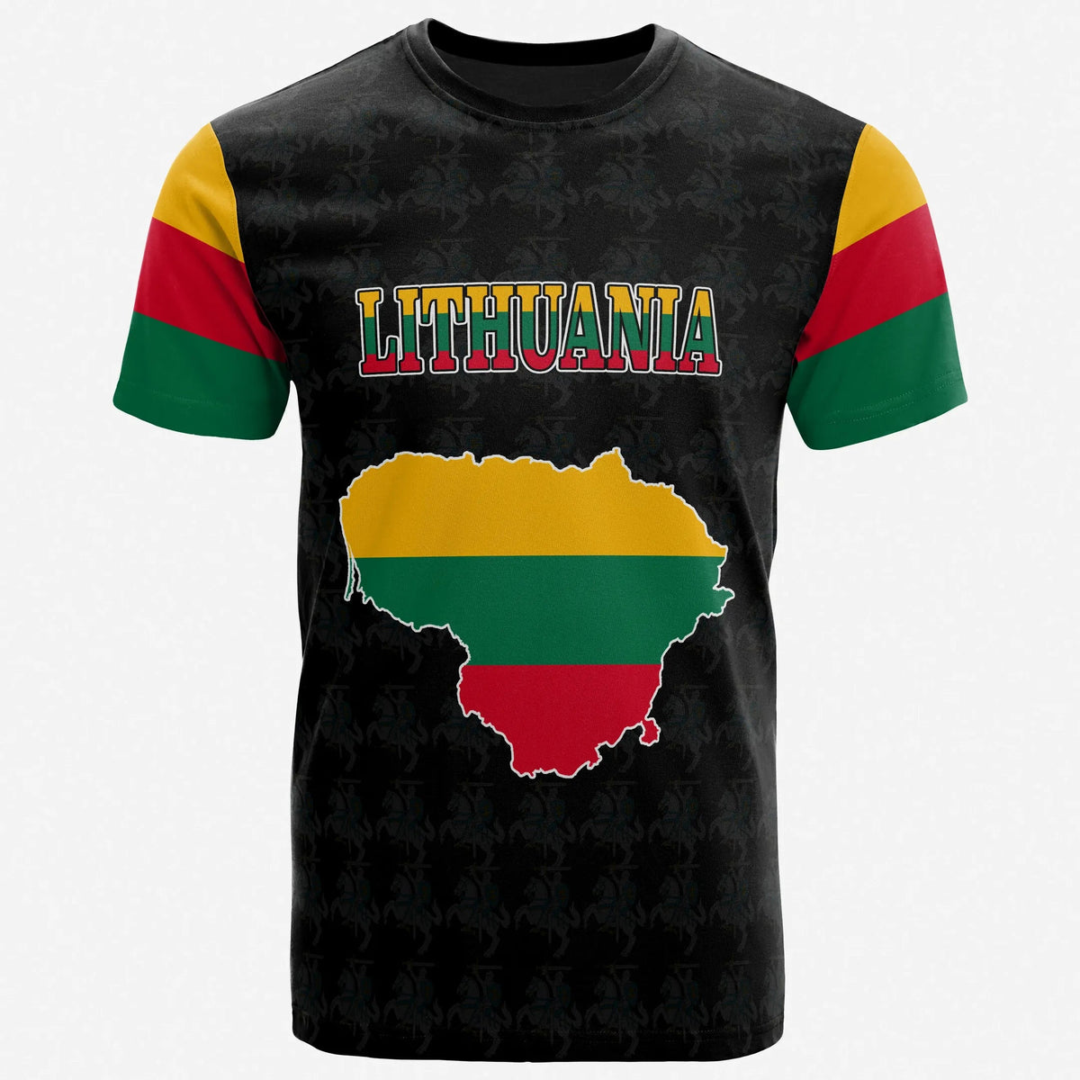 Lithuania T Shirt Lithuanian Flag Map RLT6 - Wonder Print Shop