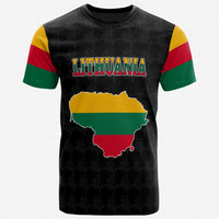 Lithuania T Shirt Lithuanian Flag Map RLT6 - Wonder Print Shop