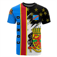 Congo Coat Of Arms T Shirt Flag Style RLT13 - Wonder Print Shop