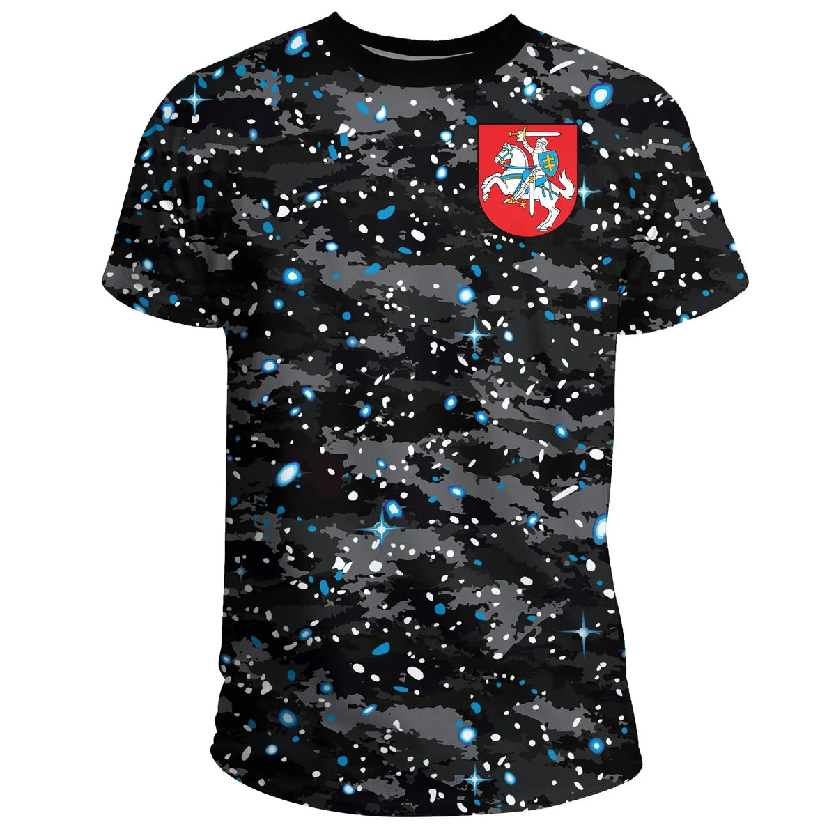Lithuania T Shirt Space Camo RLT6 - Wonder Print Shop