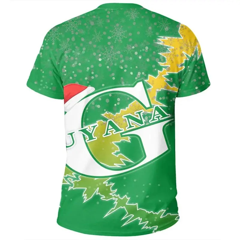 Guyana Christmas Coat of Arms T Shirt X Style RLT8 - Wonder Print Shop