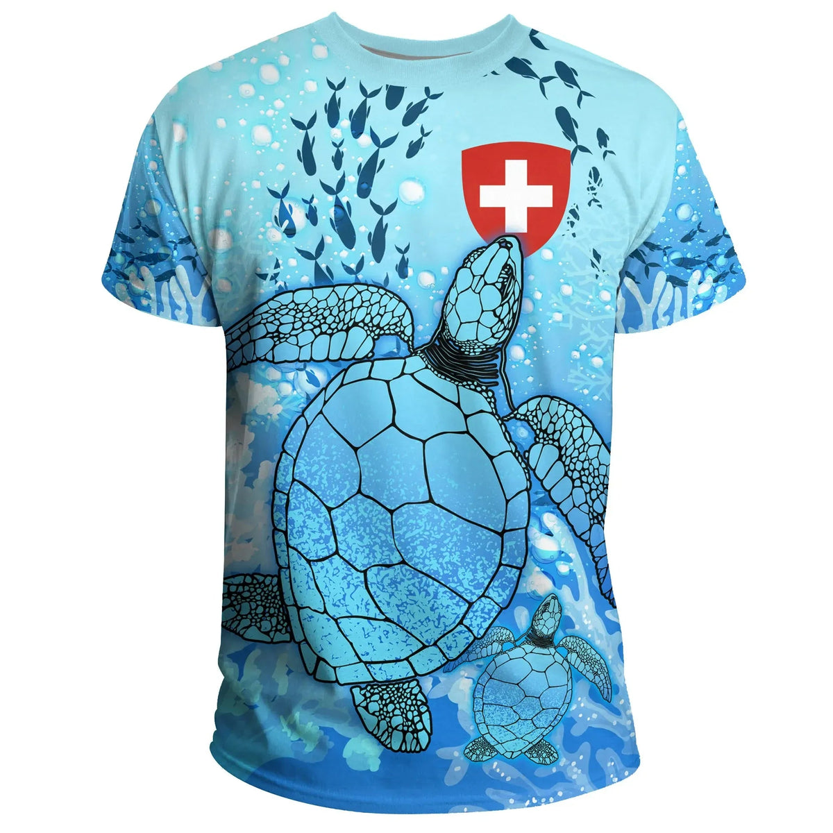 Switzerland T Shirt Ocean Life RLT13 - Wonder Print Shop