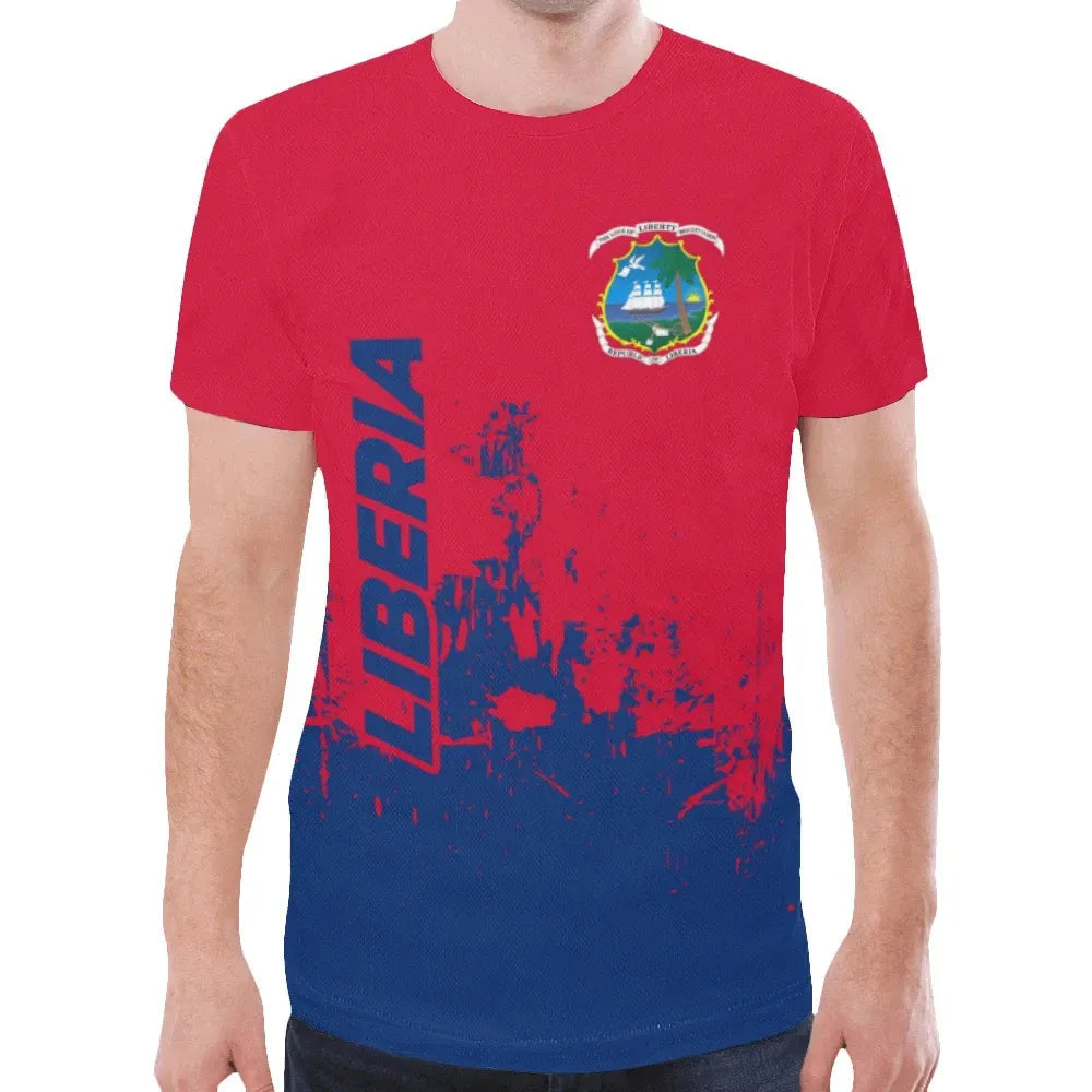 Liberia T Shirt Smudge Style RLT6 - Wonder Print Shop