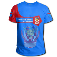Democratic Republic Of The Congo Coat Of Arms T Shirt Simple Style RLT13 - Wonder Print Shop