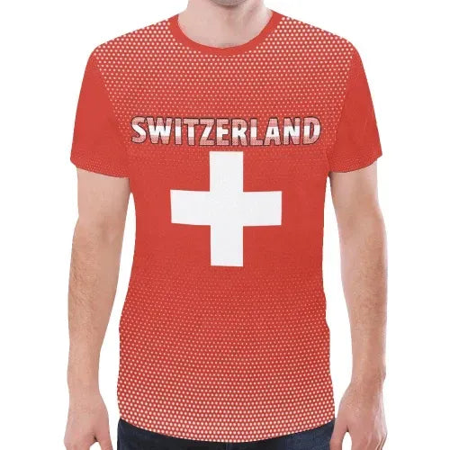 Switzerland Flag T Shirt RLT13 - Wonder Print Shop