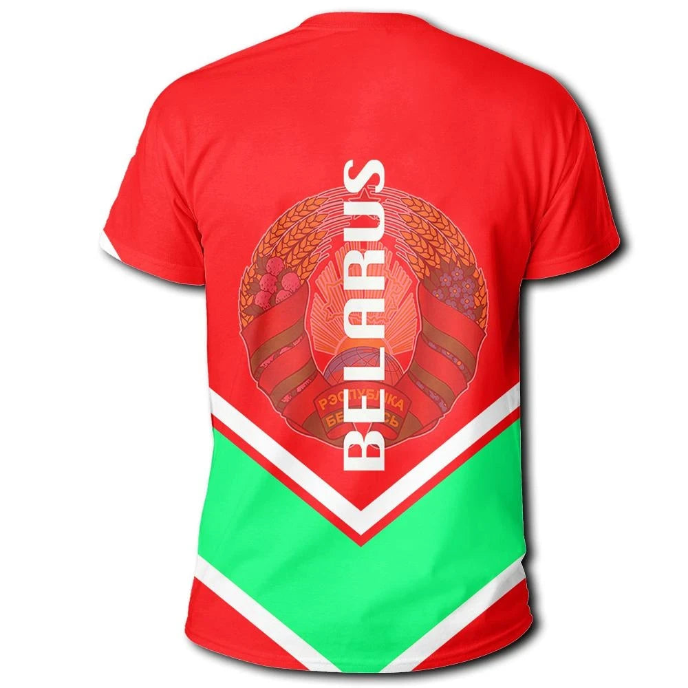 Belarus Coat Of Arms T Shirt Lucian Style RLT6 - Wonder Print Shop