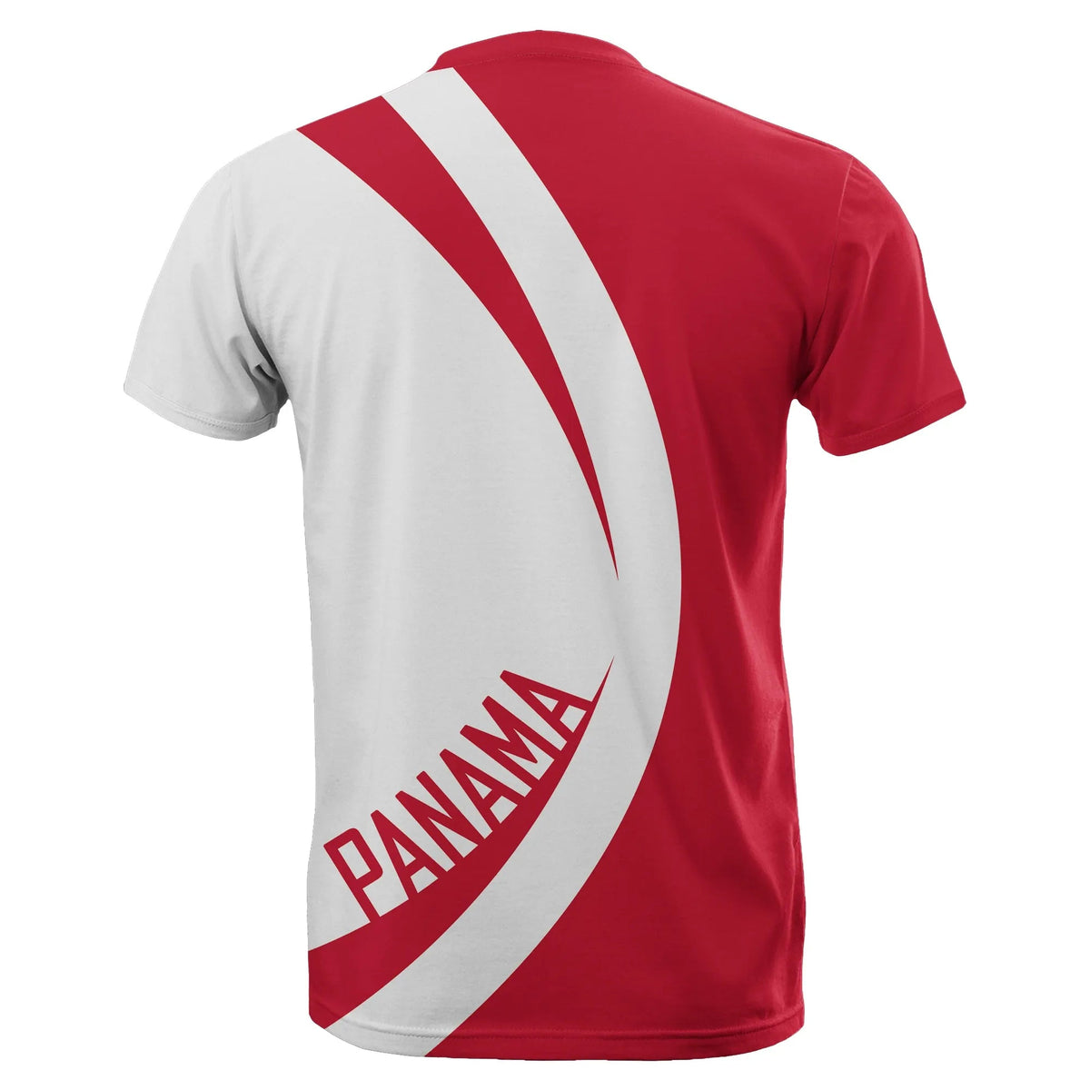 Panama T Shirt Circle Style Red RLT13 - Wonder Print Shop