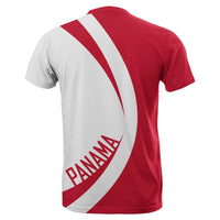 Panama T Shirt Circle Style Red RLT13 - Wonder Print Shop
