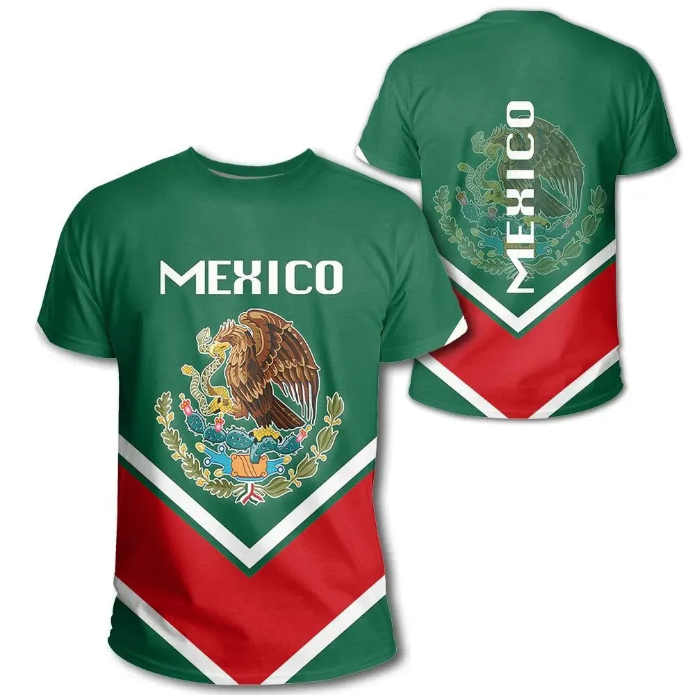 Mexico T Shirt Coat Of Arms Lucian Style RLT13 - Wonder Print Shop