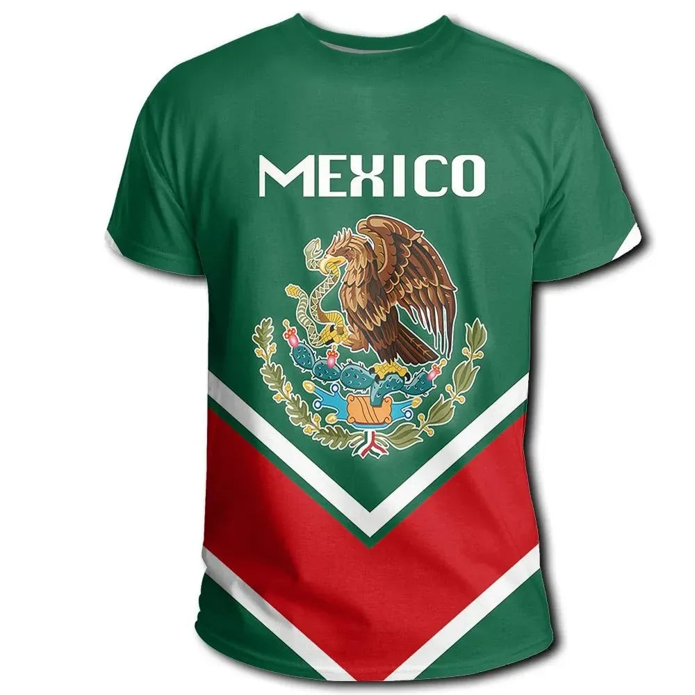 Mexico T Shirt Coat Of Arms Lucian Style RLT13 - Wonder Print Shop