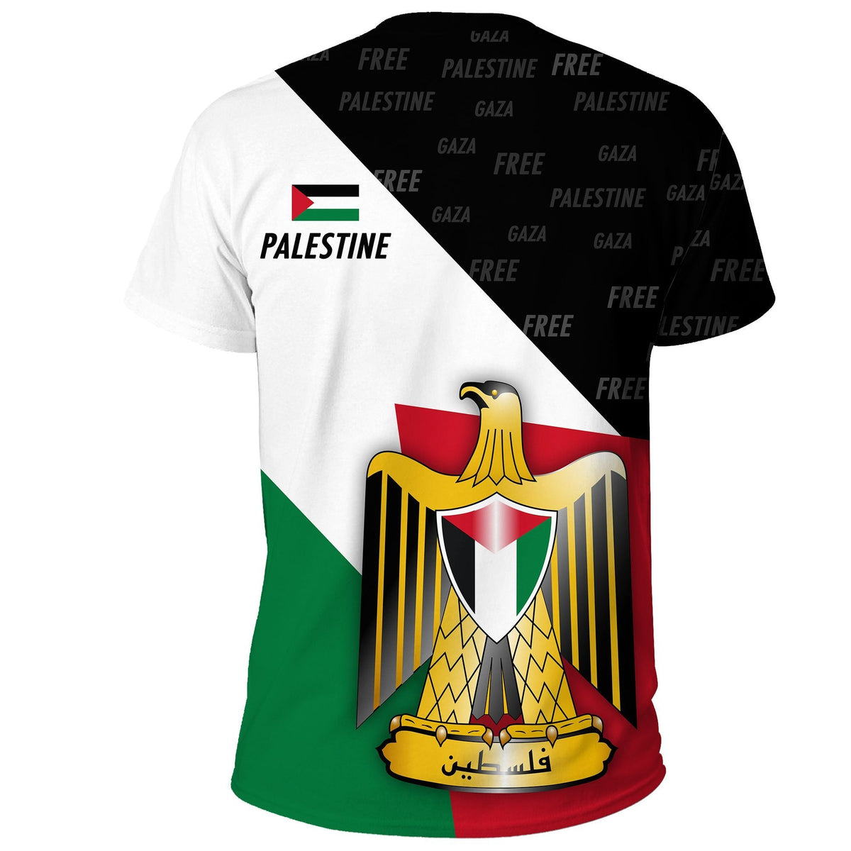 African T Shirt Palestine Special Edition Flag Coat of Arms RLT13 - Wonder Print Shop