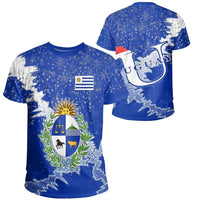 Uruguay Christmas Coat Of Arms T Shirt X Style8 RLT6 - Wonder Print Shop