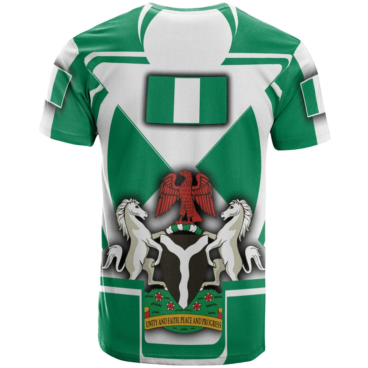 Nigeria T Shirt Nigerian Flag and Coat Of Arms Boa Me Na Me Mmoa Wo RLT8 - Wonder Print Shop