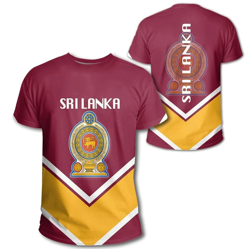 Sri Lanka Coat Of Arms T Shirt Lucian Style RLT7 - Wonder Print Shop