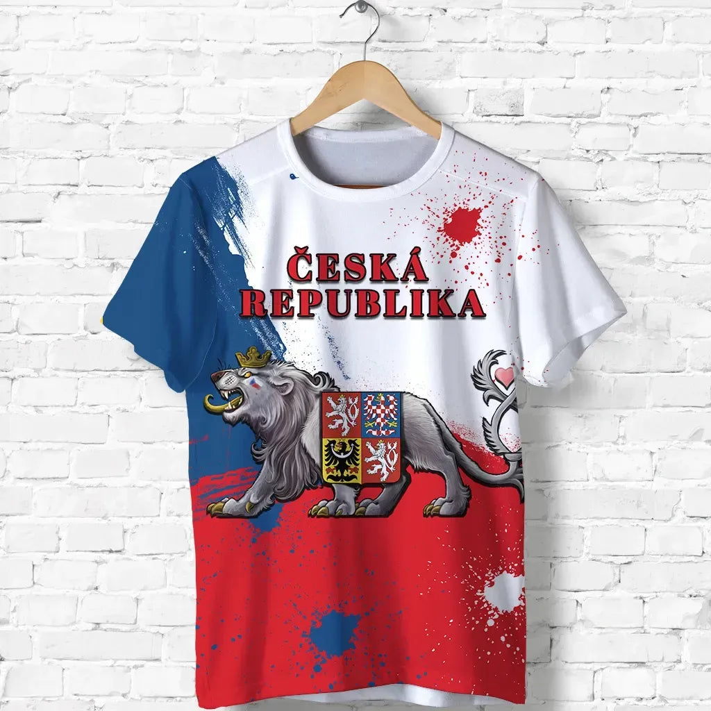 Coat ofrms Czech Republic Lion T Shirt RLT13 - Wonder Print Shop