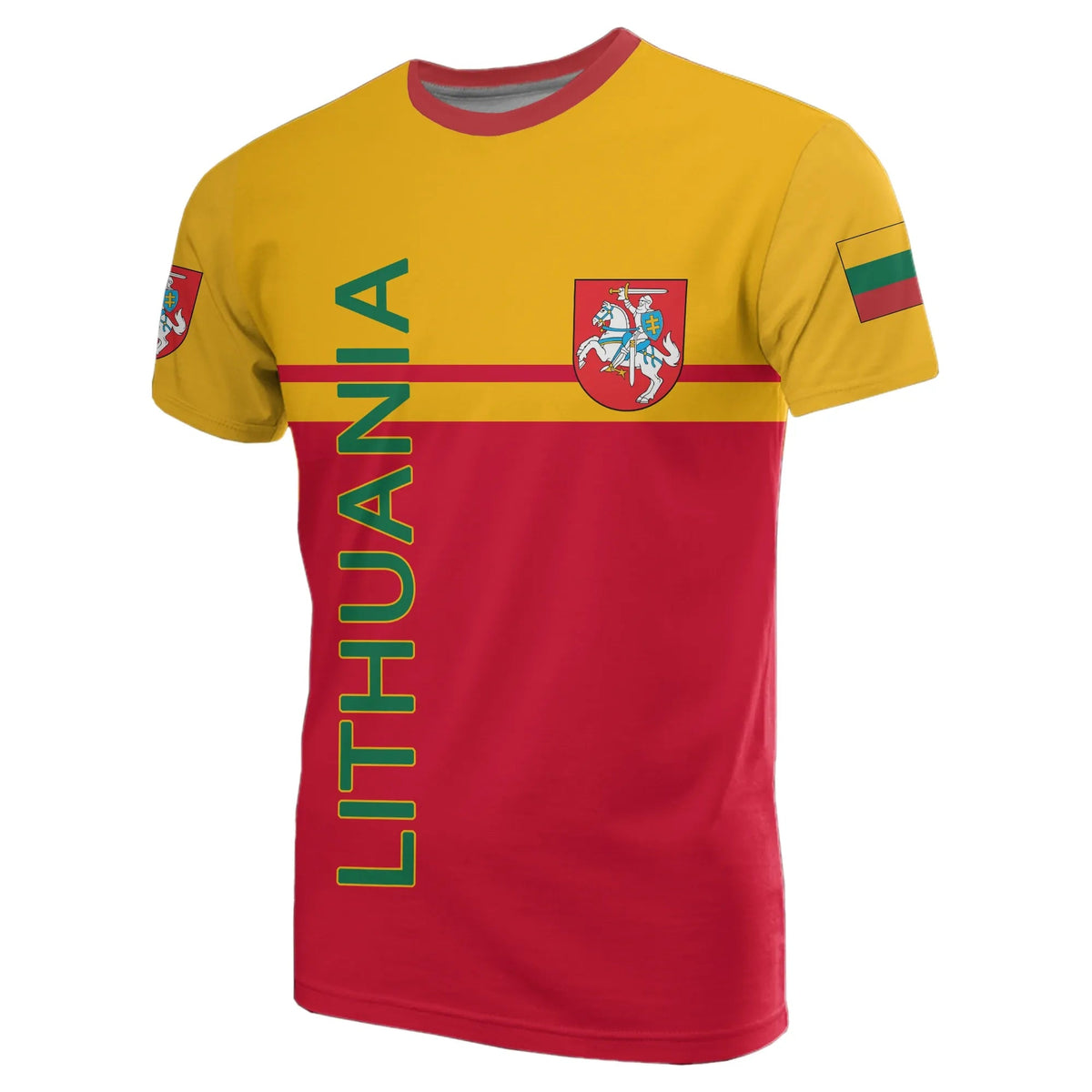 Lithuania T Shirt Horizontal Version RLT6 - Wonder Print Shop