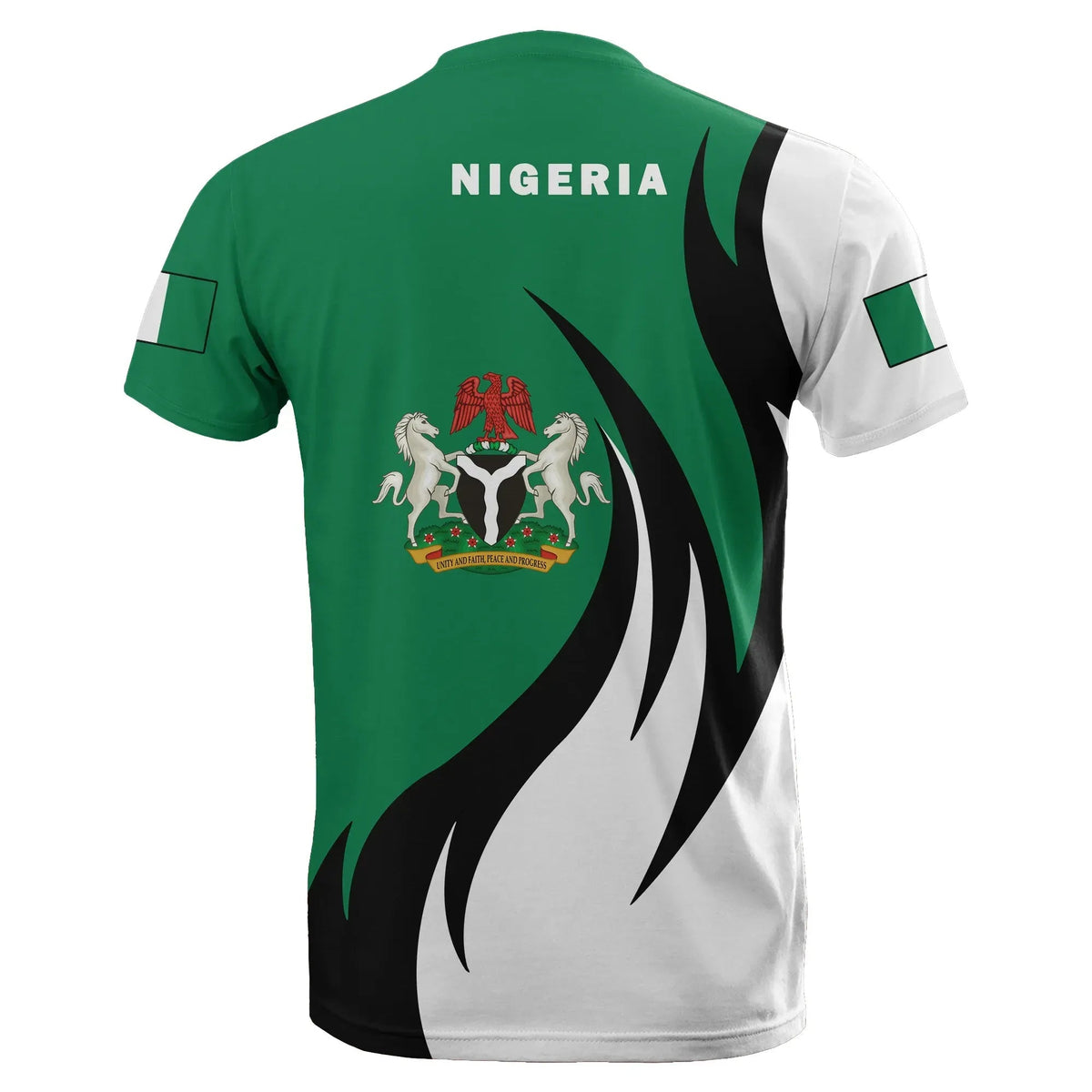 Nigeria T Shirt Coat Of Arms Fire Style RLT8 - Wonder Print Shop