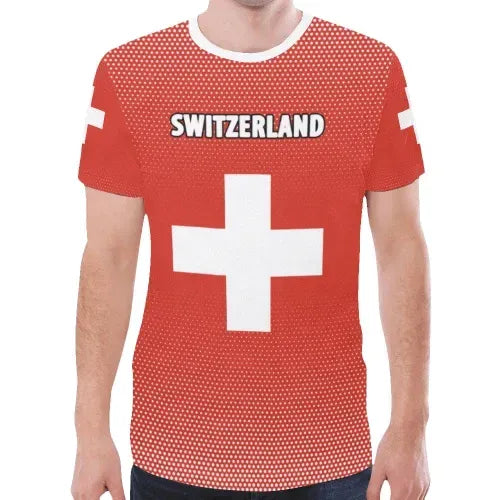 Switzerland T Shirt Swiss Flag T Shirt RLT13 - Wonder Print Shop