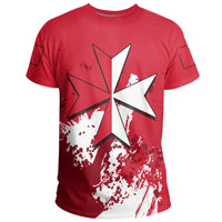Malta Coat Of Arms T Shirt Spaint Style RLT12 - Wonder Print Shop