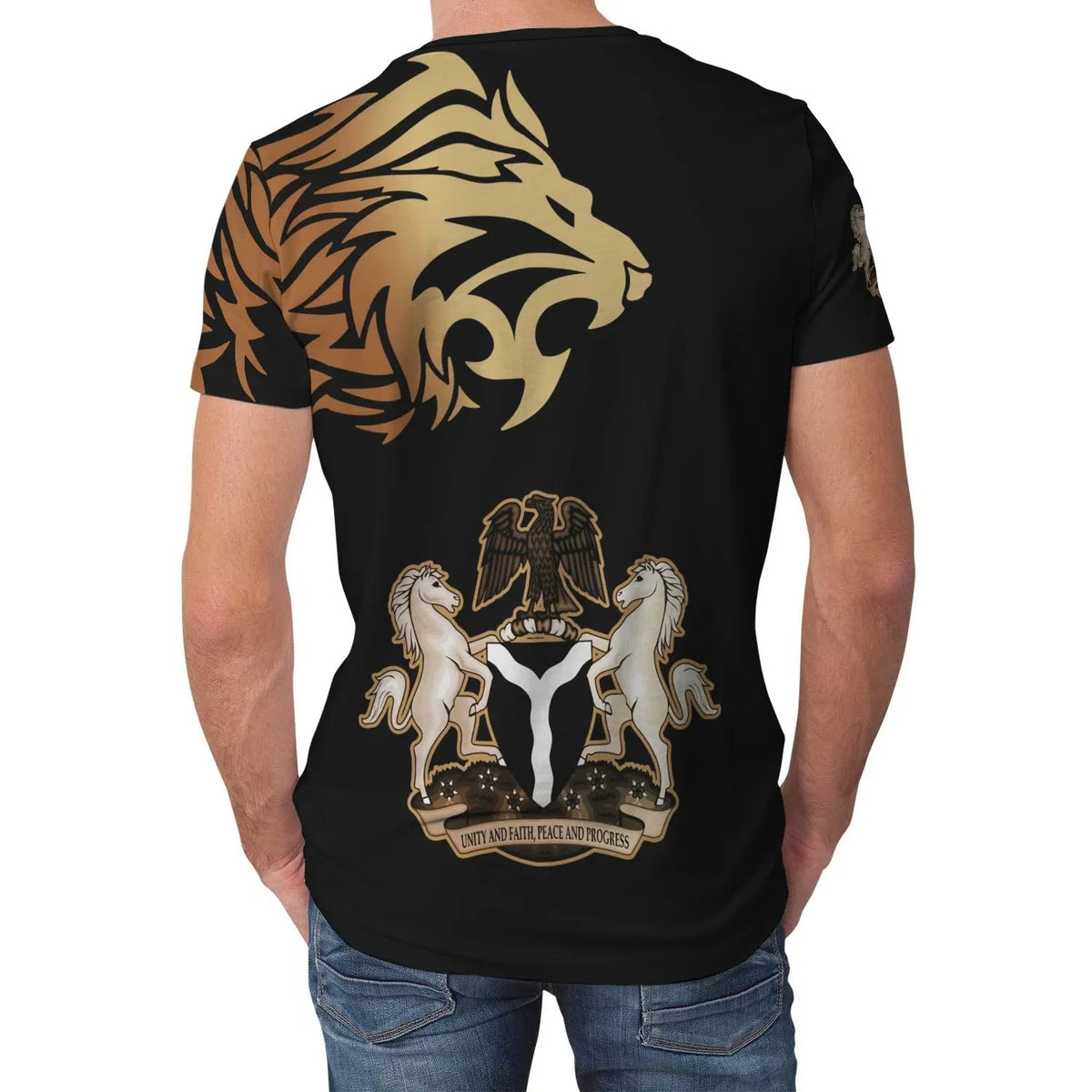 Nigeria T Shirt Lion Style RLT8 - Wonder Print Shop