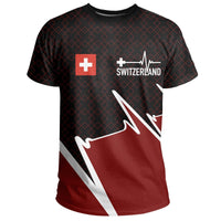 Switzerland T Shirt Switzerland In My Heartbeat RLT13 - Wonder Print Shop
