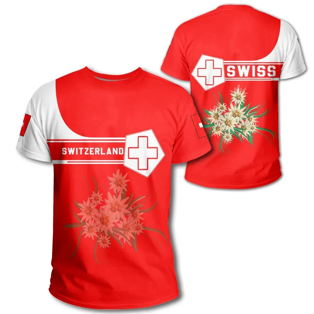 Switzerland Coat Of Arms T Shirt Simple Style RLT13 - Wonder Print Shop