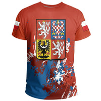 Czech Republic Coat Of Arms T Shirt Spaint Style RLT13 - Wonder Print Shop
