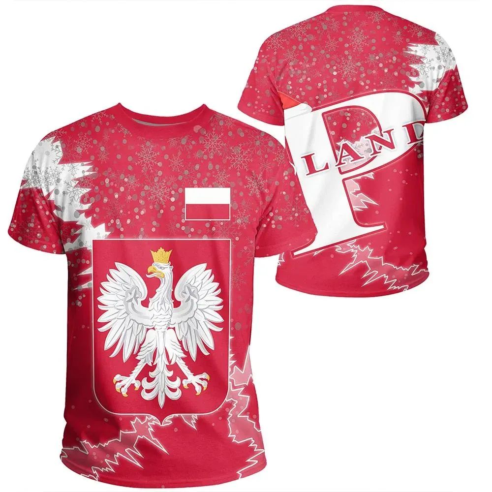 Poland Christmas Coat Of Arms T Shirt X Style RLT7 - Wonder Print Shop