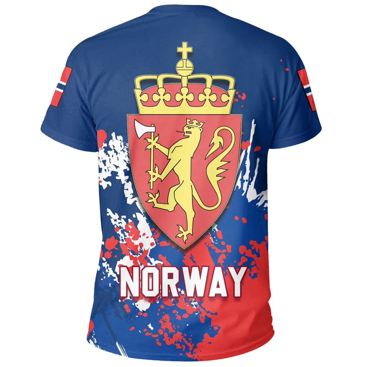 Norway Coat Of Arms T Shirt Spaint Style RLT7 - Wonder Print Shop
