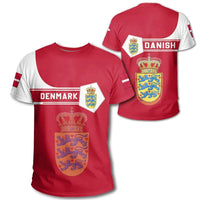 Denmark Coat Of Arms T Shirt Simple Style RLT13 - Wonder Print Shop