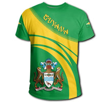 Guyana Coat of Arms T Shirt Cricket Style RLT8 - Wonder Print Shop