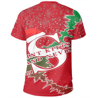 Saint Kitts and Nevis Christmas Coat Of Arms T Shirt X Style8 RLT6 - Wonder Print Shop