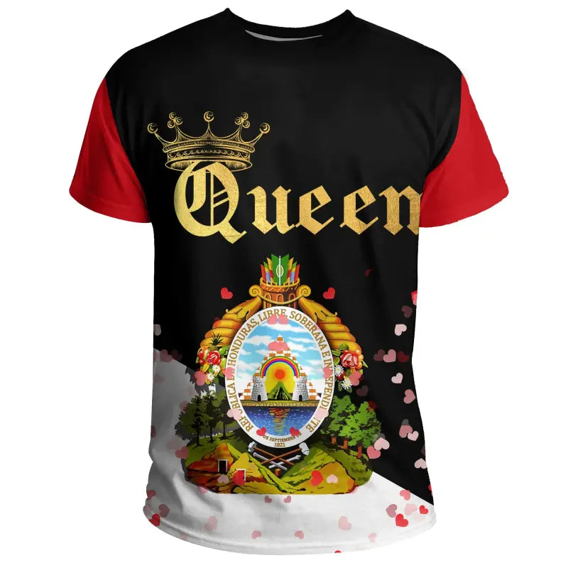 Honduras T Shirt Queen Valentine Couple RLT8 - Wonder Print Shop