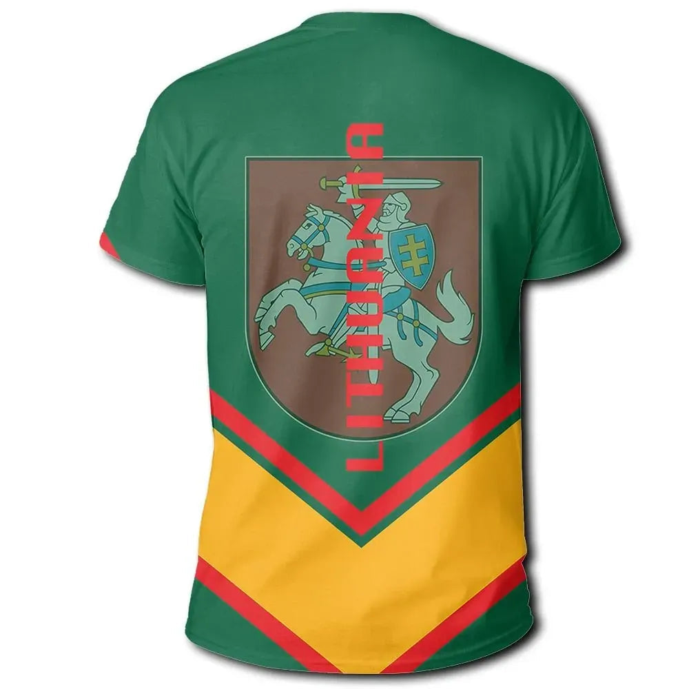 Lithuania Coat Of Arms T Shirt Lucian Style RLT6 - Wonder Print Shop