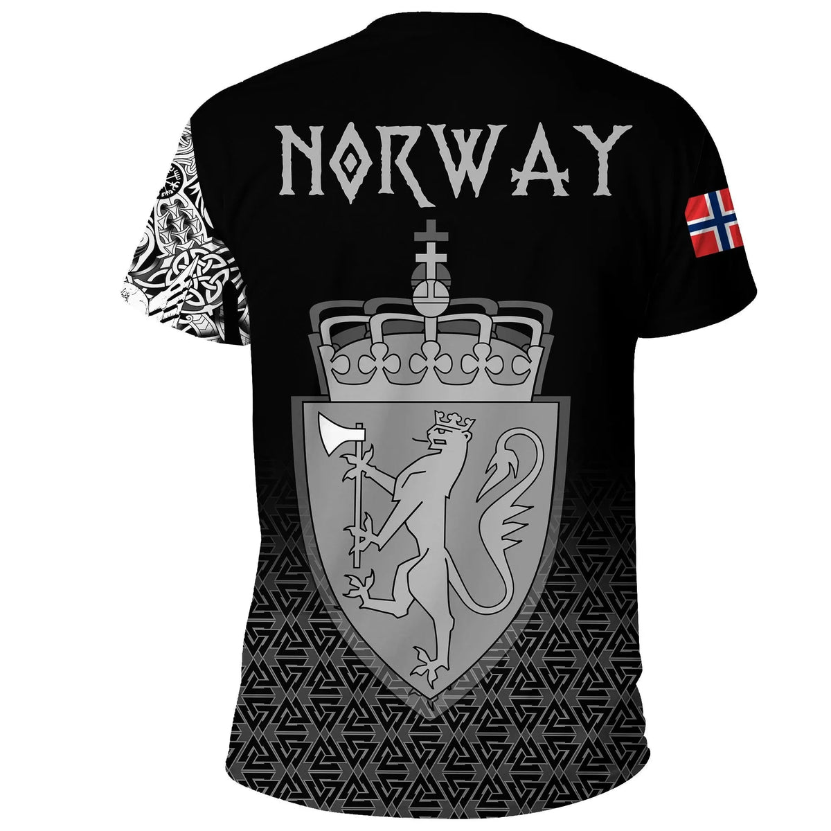 Viking T Shirt Norway Coat Of Arms RLT7 - Wonder Print Shop