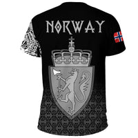 Viking T Shirt Norway Coat Of Arms RLT7 - Wonder Print Shop