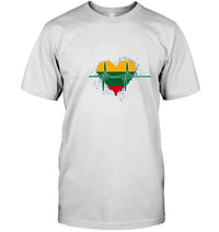Lithuania Heartbeat T Shirt RLT6 - Wonder Print Shop